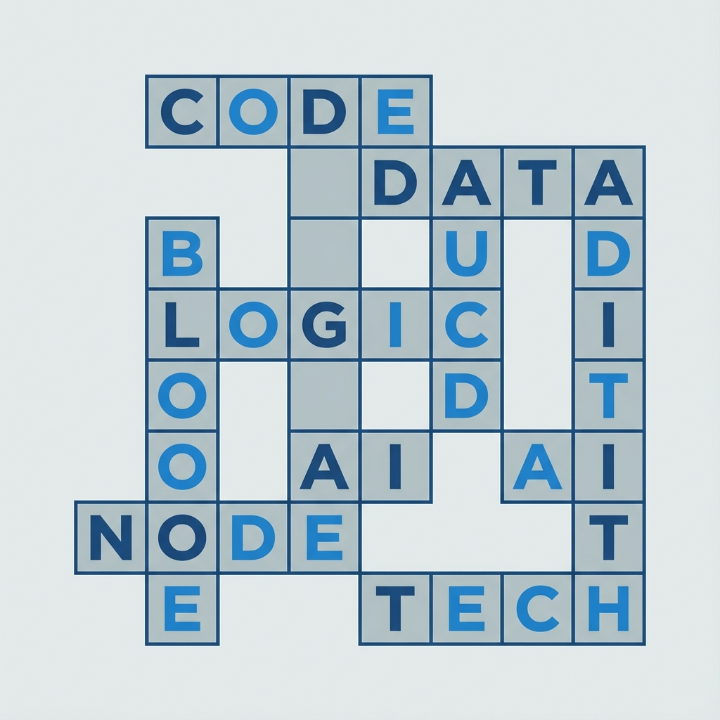 Illustration of intersecting crossword clues